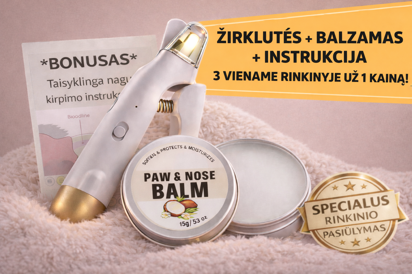 Šeimininko Švelni Pėdutė 3 Viename Rinkinys