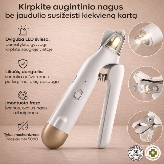 PawTrim™ LED Technologijos Nagų Žirklutės